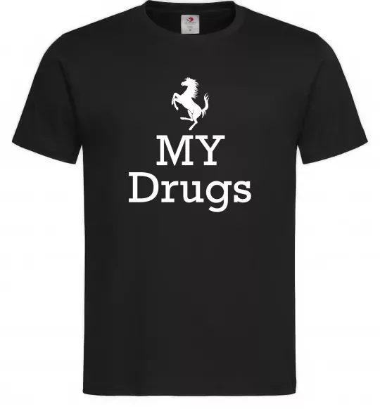 Мужская футболка Ferrari my drugs Черный фото