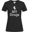 Жіноча футболка Ferrari my drugs Чорний фото