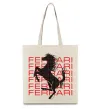 Эко-сумка Ferrari logo і написи Бежевый фото