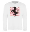 Свитшот Ferrari logo і написи Белый фото