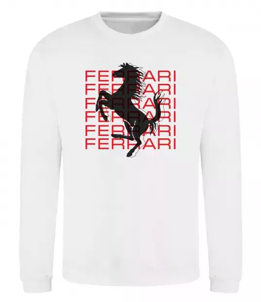 Свитшот Ferrari logo і написи Белый фото