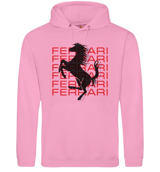 Жіноча толстовка (худі) Ferrari logo і написи Рожевий фото