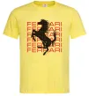 Чоловіча футболка Ferrari logo і написи Лимонний фото