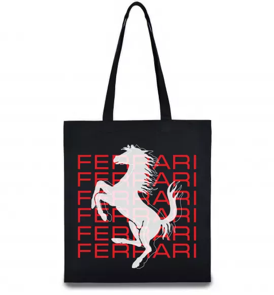 Эко-сумка Ferrari logo і написи Черный фото