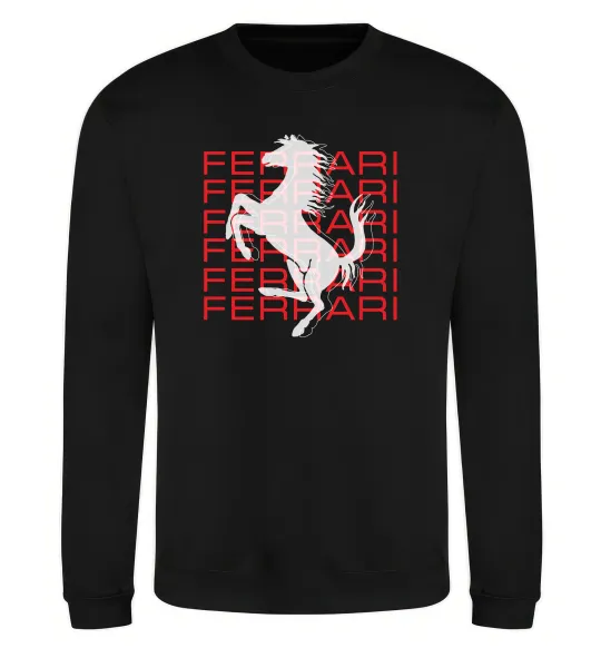 Свитшот Ferrari logo і написи Черный фото