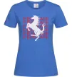 Жіноча футболка Ferrari logo і написи Яскраво-синій фото