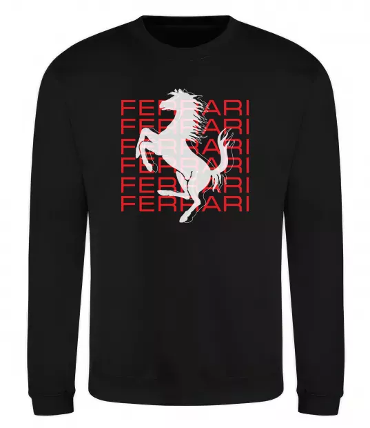 Свитшот Ferrari logo і написи Черный фото