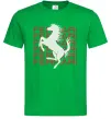 Чоловіча футболка Ferrari logo і написи Зелений фото