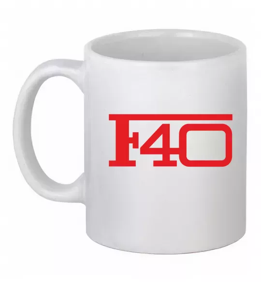 Чашка керамічна Ferrari F40 Білий фото