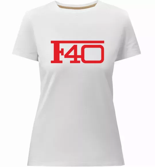 Женская премиум футболка Ferrari F40 Белый фото