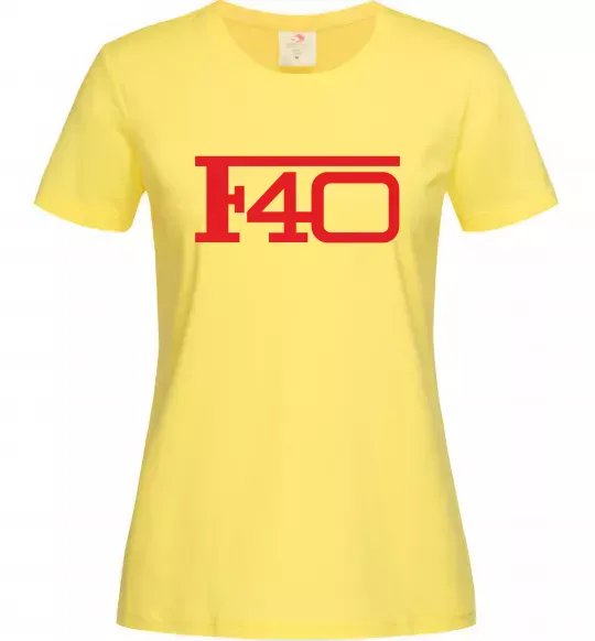 Женская футболка Ferrari F40 Лимонный фото