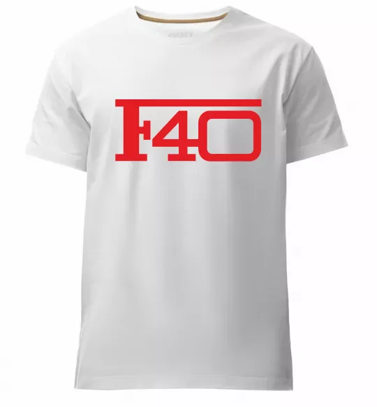 Чоловіча преміум футболка Ferrari F40 Білий фото