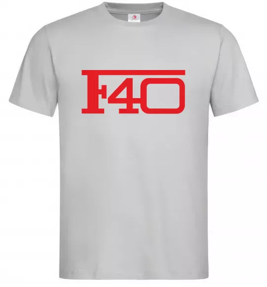 Мужская футболка Ferrari F40 Серый фото