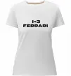 Жіноча преміум футболка I <3 Ferrari Білий фото