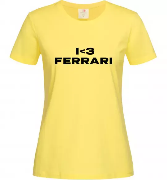 Женская футболка I <3 Ferrari Лимонный фото