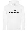 Мужская толстовка (худи) I <3 Ferrari Белый фото