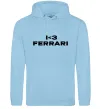 Мужская толстовка (худи) I <3 Ferrari Голубой фото