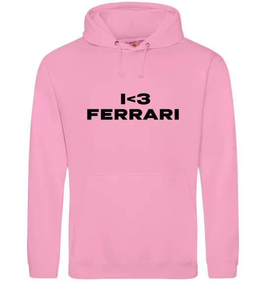 Женская толстовка (худи) I <3 Ferrari Розовый фото