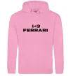 Женская толстовка (худи) I <3 Ferrari Розовый фото