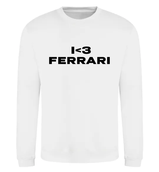 Свитшот I <3 Ferrari Белый фото