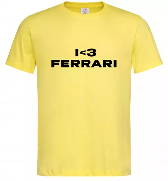 Чоловіча футболка I <3 Ferrari Лимонний фото