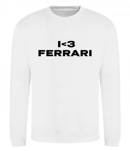 Свитшот I <3 Ferrari Белый фото
