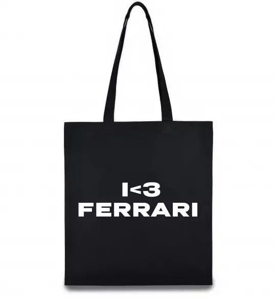 Эко-сумка I <3 Ferrari Черный фото