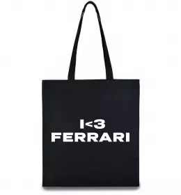 Эко-сумка Real men drive Ferrari Черный фото
