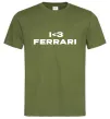 Чоловіча футболка I <3 Ferrari Оливковий фото