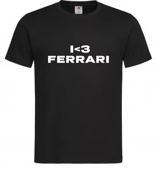 Чоловіча футболка I <3 Ferrari Чорний фото