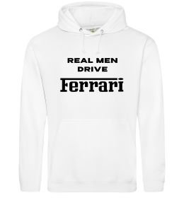 Чоловіча толстовка (худі) Real men drive Ferrari