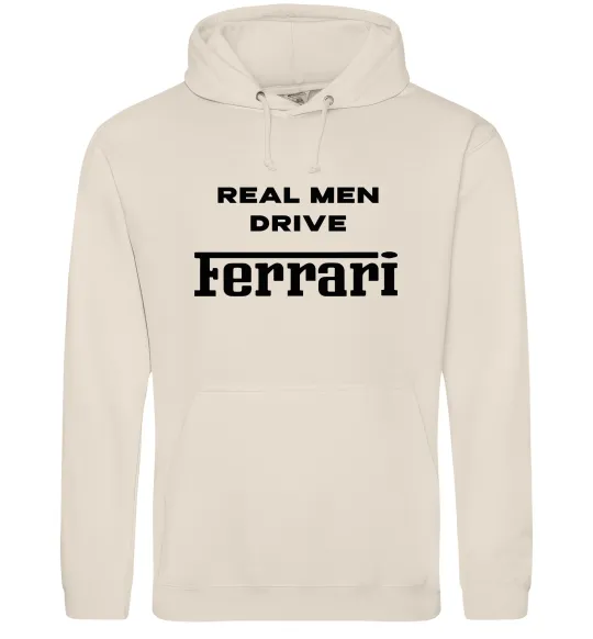 Мужская толстовка (худи) Real men drive Ferrari Таш фото