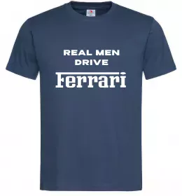 Мужская футболка Logo Ferrari Темно-синий фото