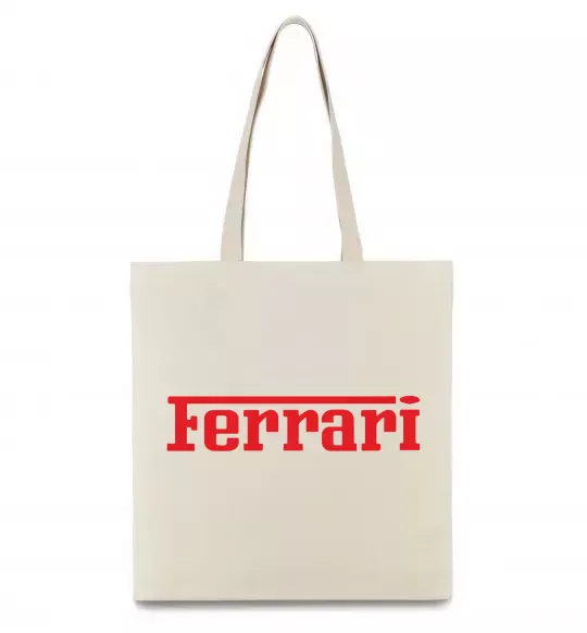 Еко-сумка Ferrari red Бежевий фото