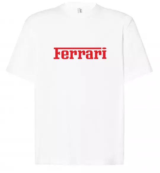 Футболка Оверсайз Ferrari red Білий фото