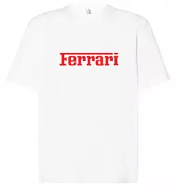 Футболка Оверсайз Ferrari my drugs Белый фото