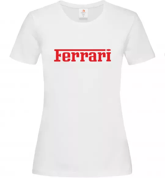 Жіноча футболка Ferrari red Білий фото