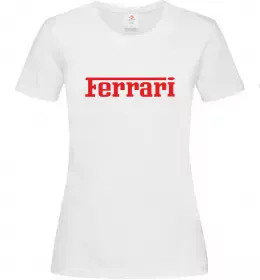 Женская футболка Logo Ferrari Темно-синий фото Женская футболка Logo Ferrari Темно-синий фото