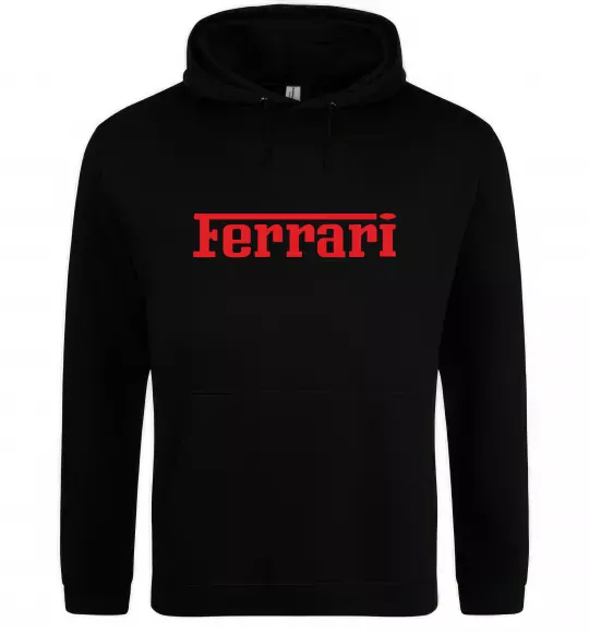Чоловіча толстовка (худі) Ferrari red Чорний фото