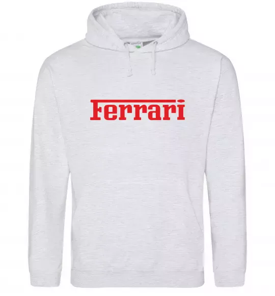 Женская толстовка (худи) Ferrari red Серый меланж фото