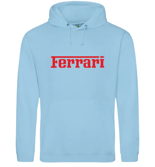 Женская толстовка (худи) Ferrari red Голубой фото