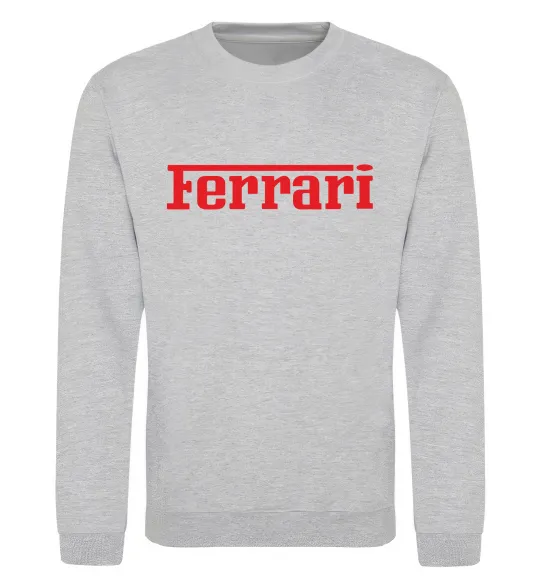 Свитшот Ferrari red Серый меланж фото