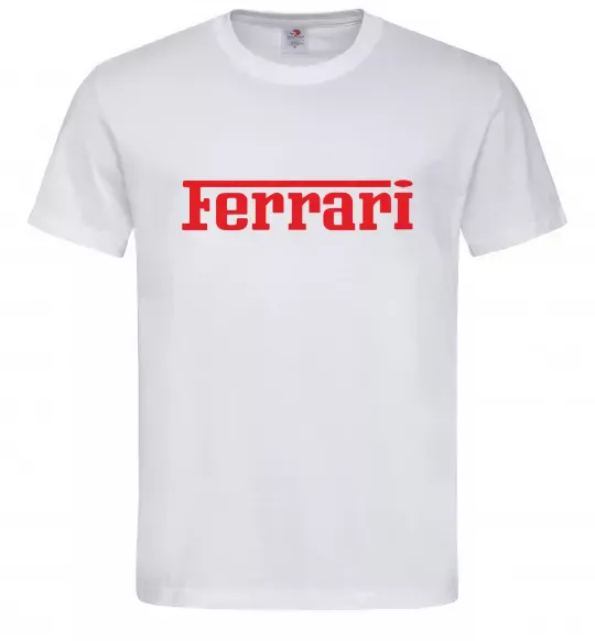 Мужская футболка Ferrari red Белый фото