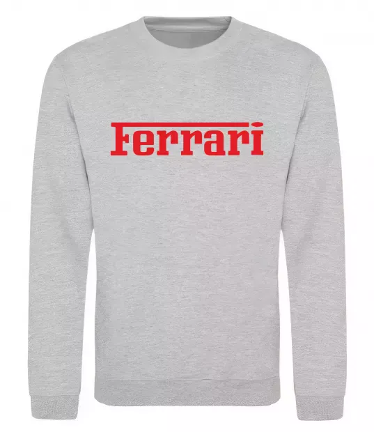 Свитшот Ferrari red Серый меланж фото