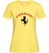 Жіноча футболка Ferrari напис та лого Лимонний фото