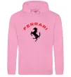 Женская толстовка (худи) Ferrari напис та лого Розовый фото