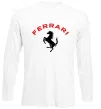 Лонгслив Ferrari напис та лого Белый фото