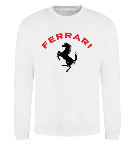 Свитшот Ferrari напис та лого Белый фото