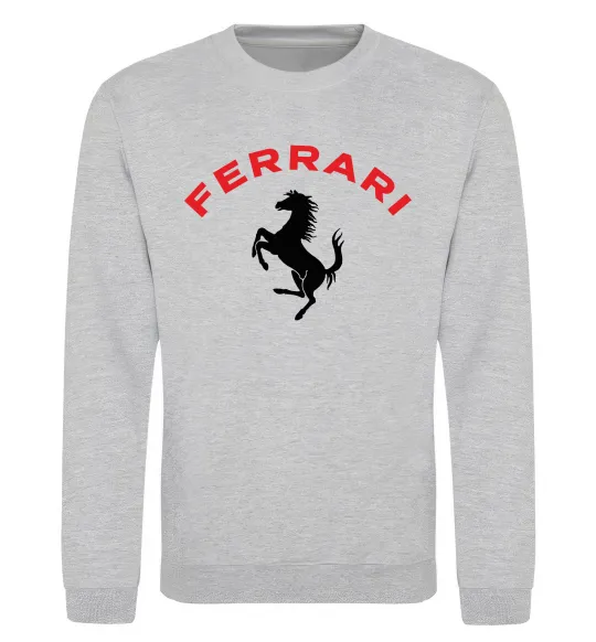 Свитшот Ferrari напис та лого Серый меланж фото