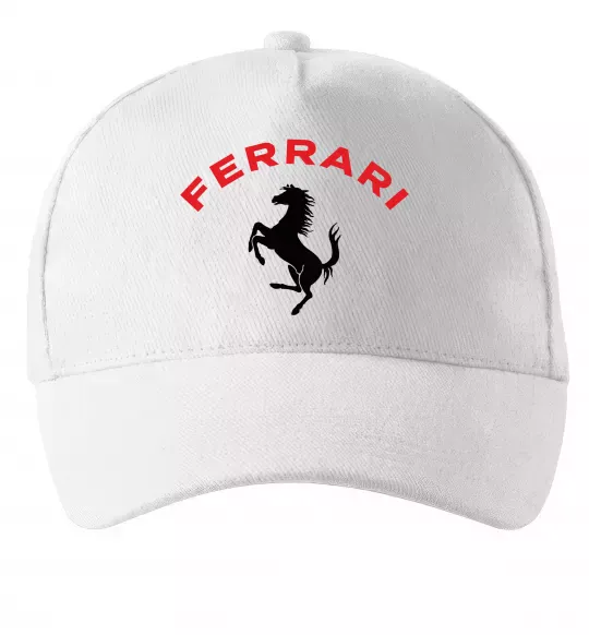 Кепка Ferrari напис та лого Белый фото